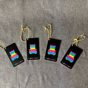 Set of 4 Teddy Fresh Sticker Tags